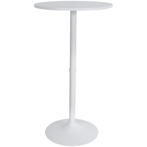 Mesa Alta de Bar con Tablero Redondo Madera Blancoblanco Ø 60 cm