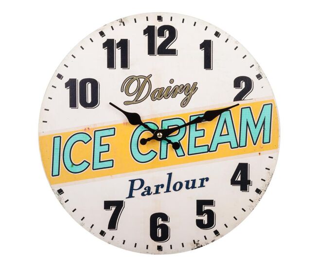 Reloj de pared multicolor 34x34x3,8h cm