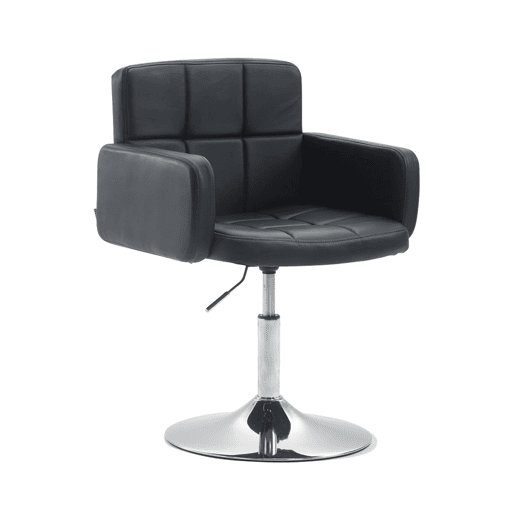 Silla Lounge Los Angeles Simil cuero Negro 48X58X80 cm