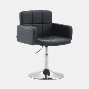 Silla Lounge Los Angeles Simil cuero Negro 48X58X80 cm