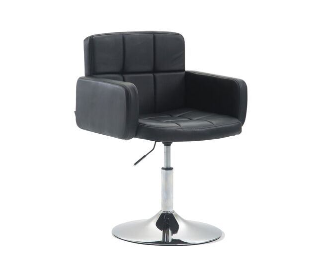 Silla lounge los angeles simil cuero negro 48x58x80 cm