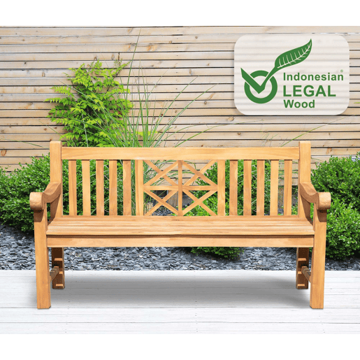 Banco de teca Florida Madera Teca 72X150X92 cm