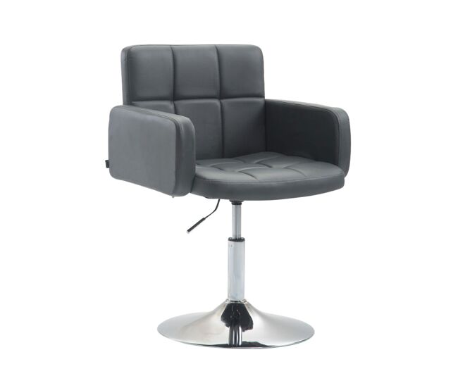 Silla lounge los angeles simil cuero gris 48x58x80 cm