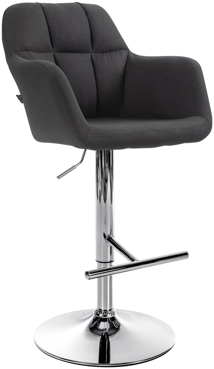 Taburete de bar natoma en tela negro 59x57x97 cm