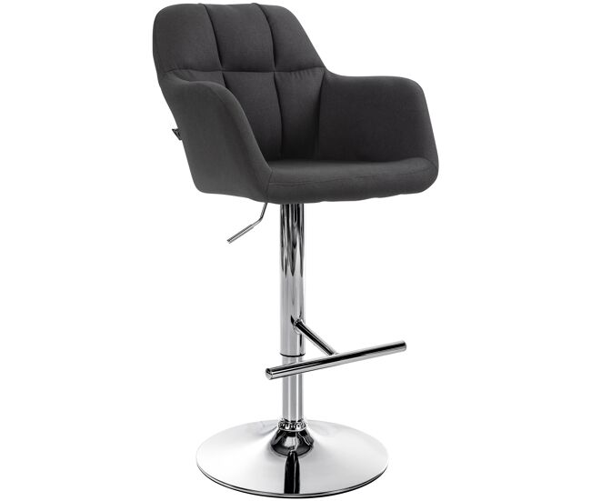 Taburete de bar natoma en tela negro 59x57x97 cm