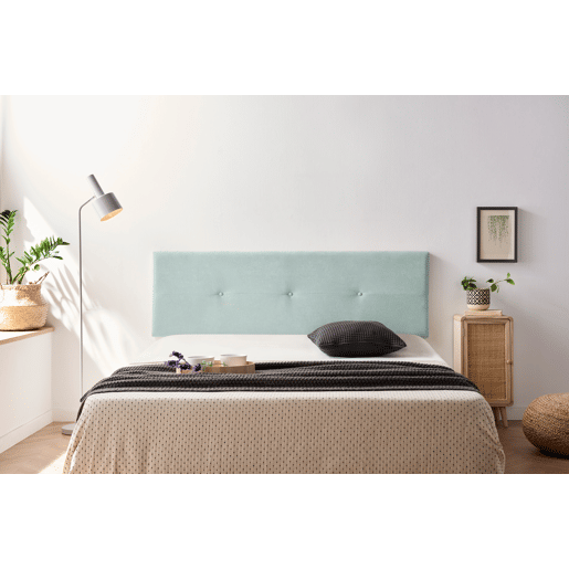 Cabeceira Estofada NAPOLI Aqualine 190x50x5 cm - VERDE ÁGUA - Moonia