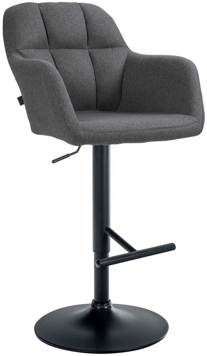 Taburete de bar natoma en tela gris oscuro 59x57x97 cm