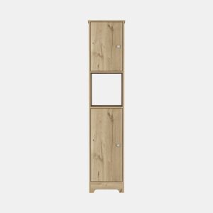 Coluna de casa de banho Ibis em melamina com 2 portas e 1 prateleira