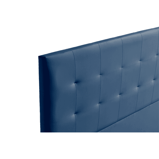 Cabeceira Estofada ATENEA Pele Sintética 145x120x8 cm - AZUL ESCURO - Moonia