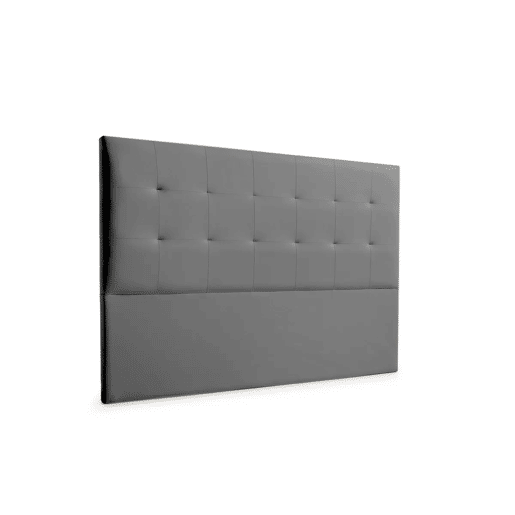 Cabeceira Estofada ATENEA Pele Sintética 160x120x8 cm - CINZA ESCURO - Moonia