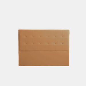 Cabeceira Estofada ATENEA Pele Sintética 210x120x8 cm - Castanho Claro - Moonia
