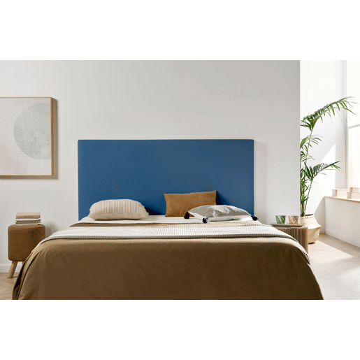 Cabeceira Estofada NEUS Pele Sintética 190x120x5 cm - AZUL ESCURO - Moonia