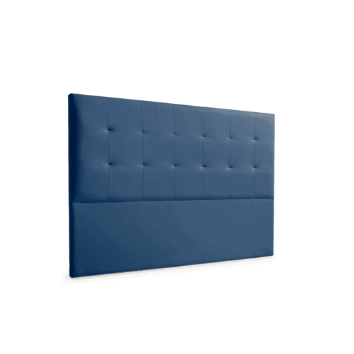 Cabeceira Estofada ATENEA Pele Sintética 130x120x8 cm - AZUL ESCURO - Moonia