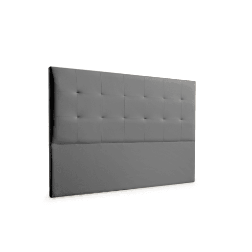 Cabeceira Estofada ATENEA Pele Sintética 100x120x8 cm - CINZA ESCURO - Moonia