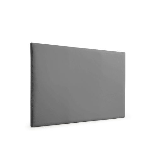 Cabeceira Estofada NEUS Pele Sintética 145x120x5 cm - CINZA ESCURO - Moonia