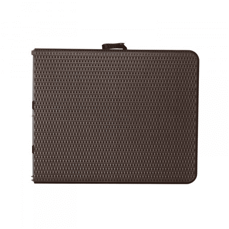 Pacote de 2 mesas dobráveis u200Bu200Bretangulares efeito rattan 180x74x74cm 7house