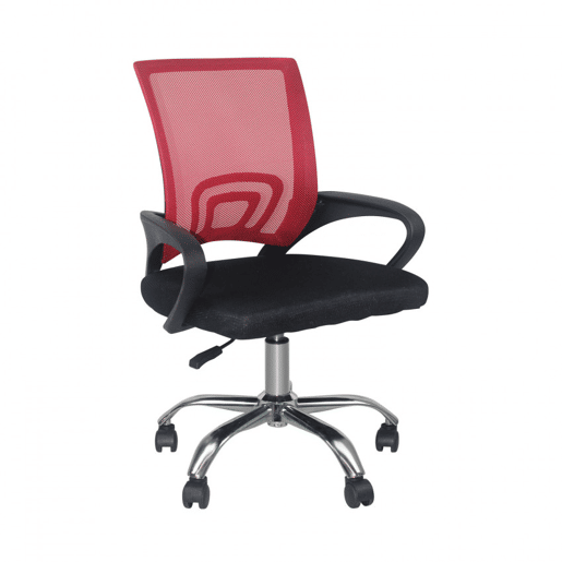 Cadeira Secretária com Rodas Classic Vermelho 95x65x52cm Thinia Home
