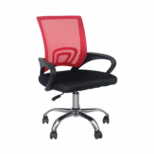 Cadeira Secretária com Rodas Classic Vermelho 95x65x52cm Thinia Home