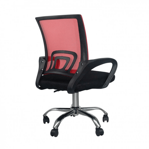 Cadeira Secretária com Rodas Classic Vermelho 95x65x52cm Thinia Home