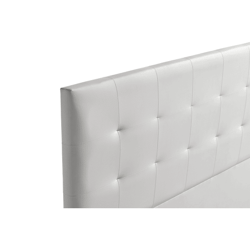 Cabeceira Estofada ATENEA Pele Sintética 115x120x8 cm - CINZA CLARO - Moonia