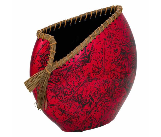 Jarrón de cerámica rojo 35x14,5x36