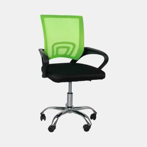 Cadeira Secretária com Rodas Classic Verde 95x65x52cm Thinia Home