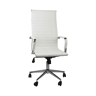 Cadeira Secretária com Rodas Elegance branco 116x89x60cm Thinia Home