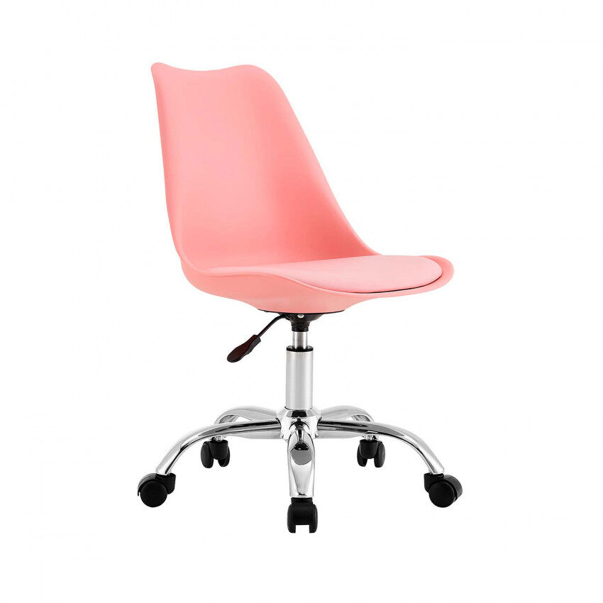 Silla de Escritorio con Ruedas Thinia Home Rosa