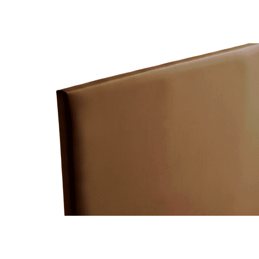 Cabeceira Estofada NEUS Pele Sintética 190x120x5 cm - Castanho - Moonia