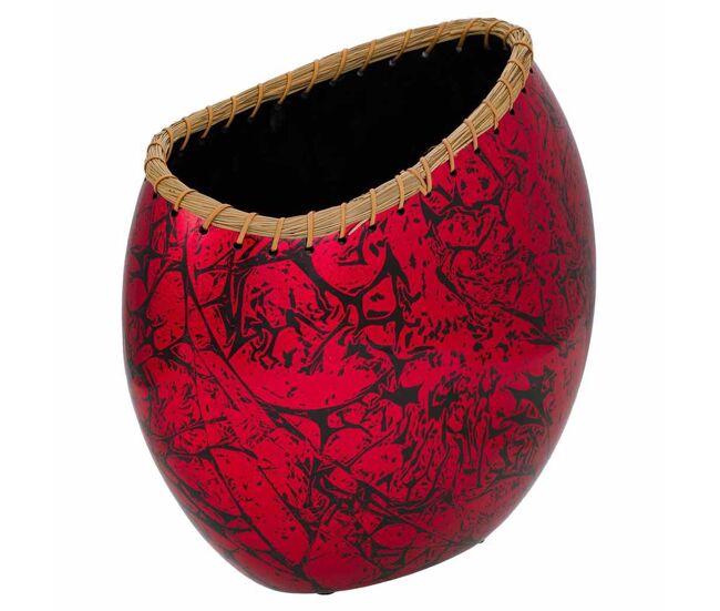 Jarrón de cerámica rojo 35x18,5x37,5