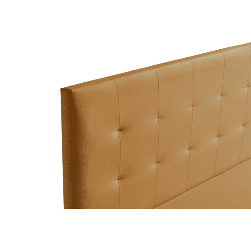 Cabeceira Estofada ATENEA Pele Sintética 100x120x8 cm - Castanho Claro - Moonia