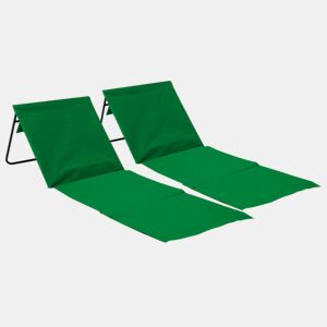 Pack de 2 tapetes de praia dobráveis u200Bu200Bacolchoados com fundo verde 153x51x42cm 7house