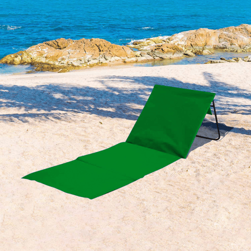 Pack de 2 tapetes de praia dobráveis u200Bu200Bacolchoados com fundo verde 153x51x42cm 7house