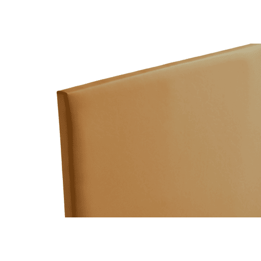 Cabeceira Estofada NEUS Pele Sintética 100x120x5 cm - Castanho Claro - Moonia