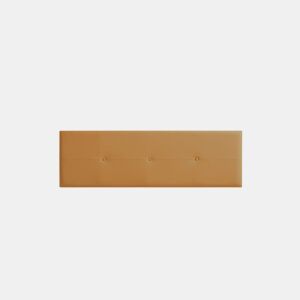 Cabeceira Estofada NAPOLI Pele Sintética 210x50x5 cm - Castanho Claro - Moonia