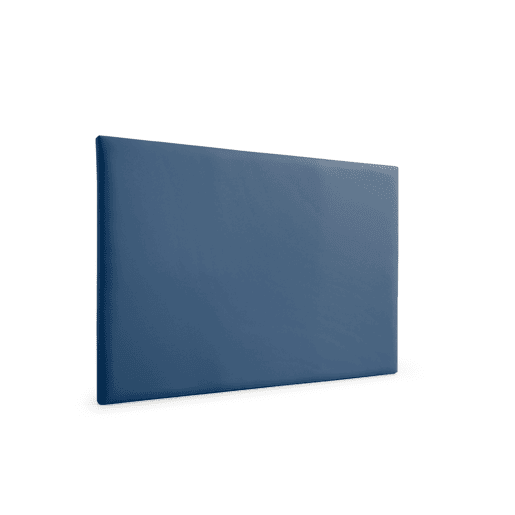 Cabeceira Estofada NEUS Pele Sintética 145x120x5 cm - AZUL ESCURO - Moonia