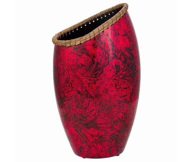 Jarrón de cerámica rojo 28x17,5x48