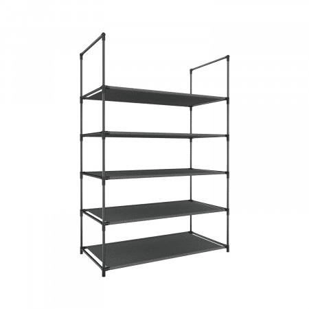 Sapateira em Metal Prateado com 5 Prateleiras 60x30x90cm 7house
