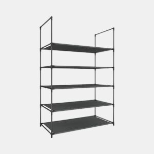 Sapateira em Metal Prateado com 5 Prateleiras 60x30x90cm 7house