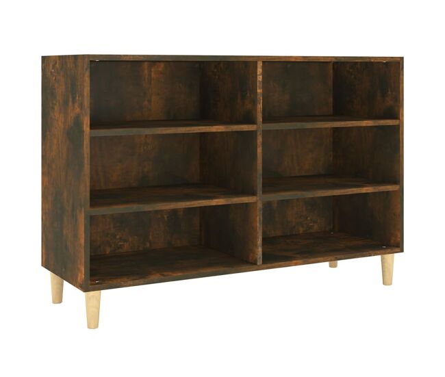 Vidaxl aparador de madera de ingeniería roble ahumado 103,5x35x70 cm