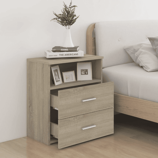 vidaXL Mesa de cabeceira 50x32x60 cm cor carvalho sonoma
