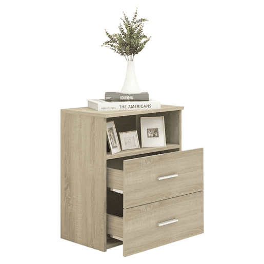vidaXL Mesa de cabeceira 50x32x60 cm cor carvalho sonoma