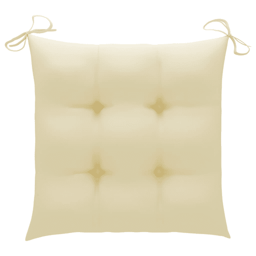 vidaXL Cadeiras de jardim c almofadões branco nata 6 pcs teca maciça vidaXL Cadeiras de jardim c almofadões branco nata 6 pcs teca maciça