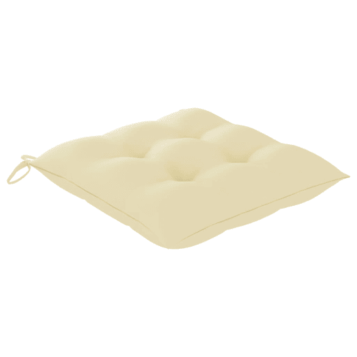 vidaXL Cadeiras de jardim c almofadões branco nata 6 pcs teca maciça vidaXL Cadeiras de jardim c almofadões branco nata 6 pcs teca maciça
