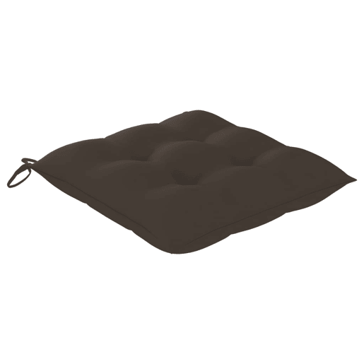 vidaXL Cadeiras de jardim c almofadões cinza-acast. 4 pcs teca maciça