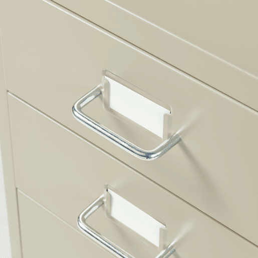 Armário de arquivo móvel Kökar com 5 gavetas 69x28x41 cm aço - Cor camel en.casa