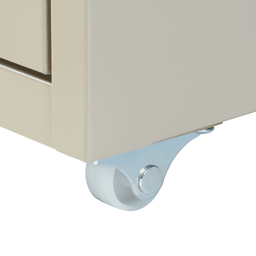 Armário de arquivo móvel Kökar com 5 gavetas 69x28x41 cm aço - Cor camel en.casa