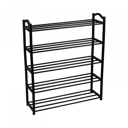 Sapateira 5 Prateleiras Sir Preto 63x20x79cm Thinia Home