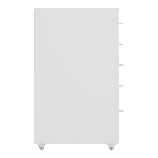 Armário de arquivo móvel Kökar com 5 gavetas 69x28x41 cm aço - Branco mate en.casa
