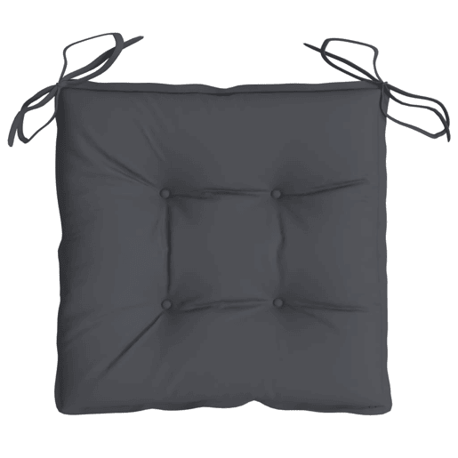 vidaXL Cadeiras de jardim c almofadões antracite 2 pcs teca maciça